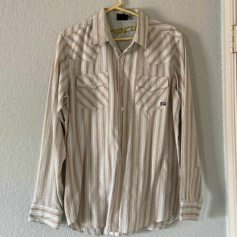 Rip Curl Long Sleeve Western Style Button Up - image 1